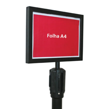 Porta Cartaz A4 Black SS Horizontal